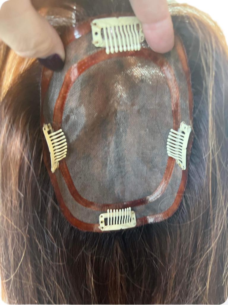 Copper Sunset topper Mono Cap view - auburn copper tones