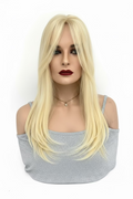 Banana Silk topper front view - warm golden blonde