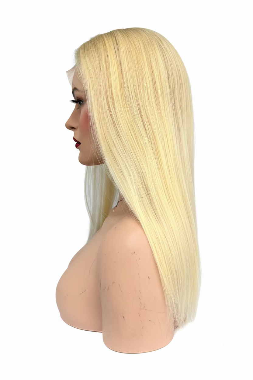 Banana Silk topper side profile - natural banana tones"