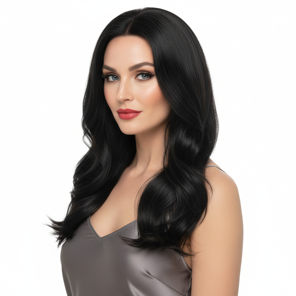 Black Velvet Human Hair Wig - 22" Premium Lace Front Open Box | Hair Loss