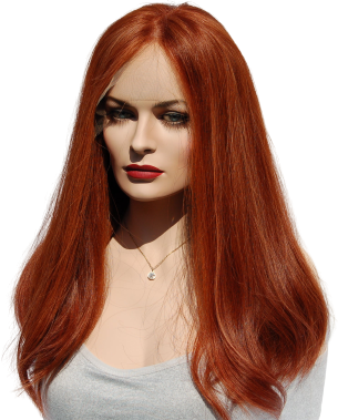 Front view
Shows dimensional red with highlights in indoor lighting