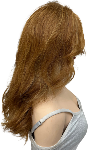 Autumn Fire wig side profile - natural fall tones