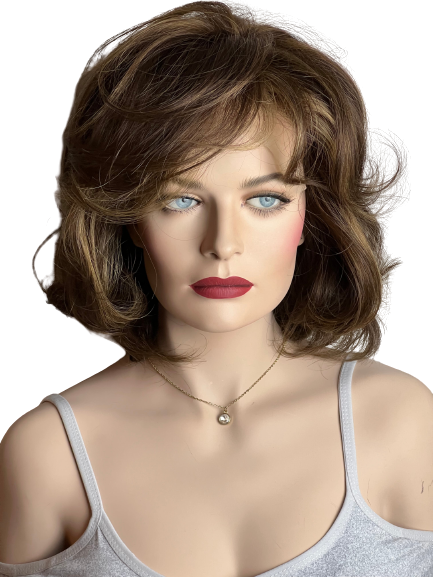 Front view
10-inch bob cut with lace front