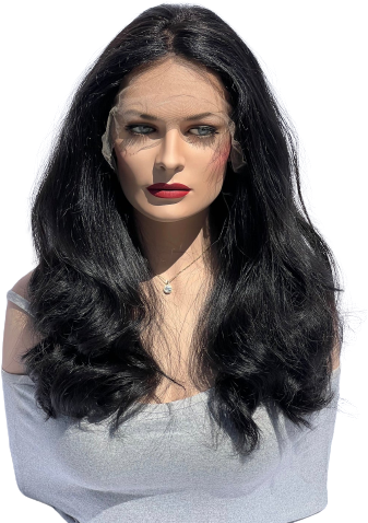Black Velvet Human Hair Wig - 22" Premium Lace Front Open Box | Hair Loss