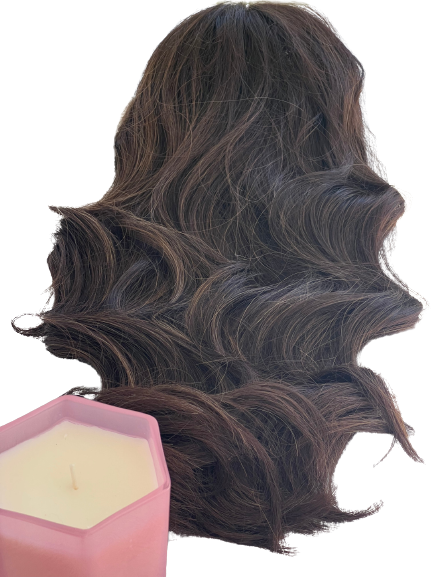 Back view
22-inch length premium hair waved